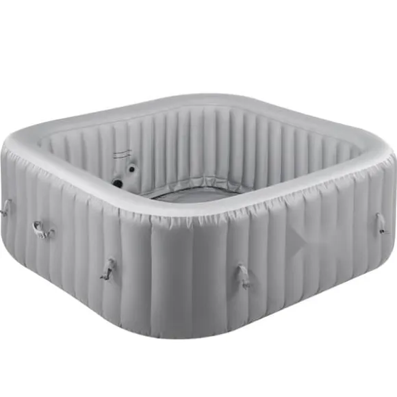 Oppusteligt Spa, 4-6 Personer, 1850 x 660 mm, Firkantet Bærbar, Udendørs Brug, Robust Og Komfortabel