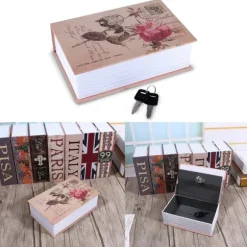 Ordbog Bog Hemmelig Sikkerhedsboks Penge Kontanter Smykker Låseboks (Rose Dagbogstype)