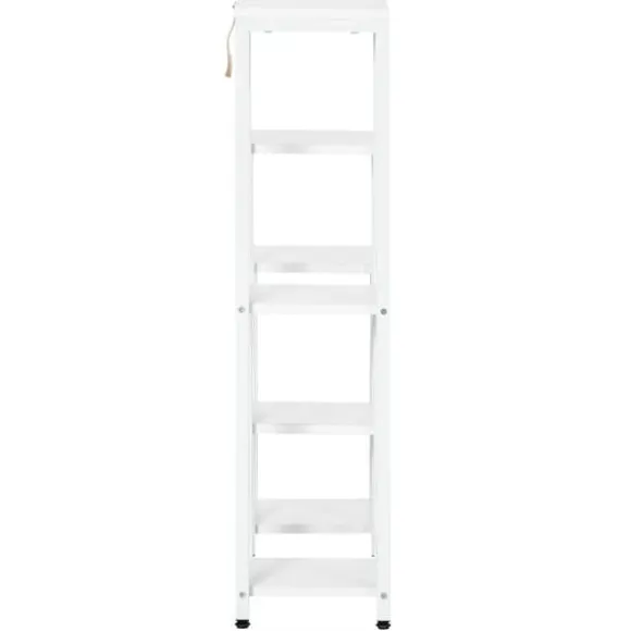 Outsunny Blomsterstander Mellemrumsholder Hylder Hvid Stål 7 Niveauer Indendørs Udendørs 65x23x94.5cm