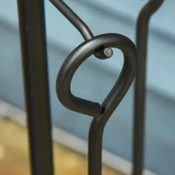 Outsunny 5-delt pejsesæt i sort metal - komplet værktøj til pejs og bålplads