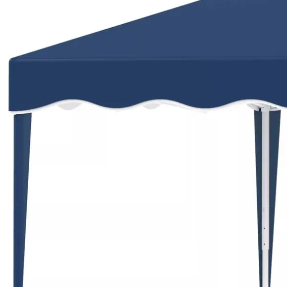Outsunny Foldbar Pavillon 3x3m, Blå, Stål/Oxford, UV-beskyttelse, Justerbar Højde, Transporttaske