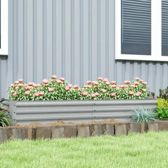 Outsunny højbed af stål, vejrbestandigt plantebed 180x90x30 cm