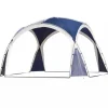 Outsunny Kuppeltelt, Blå, 3,5x3,5x2,22m, Polyester, Have, Terrasse, Altankuppeltelt til 6-8 personer