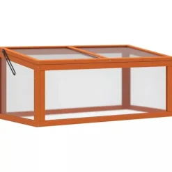 Outsunny Mini Drivhus Orange - Fyrretræ/Polycarbonat 90x46x40cm