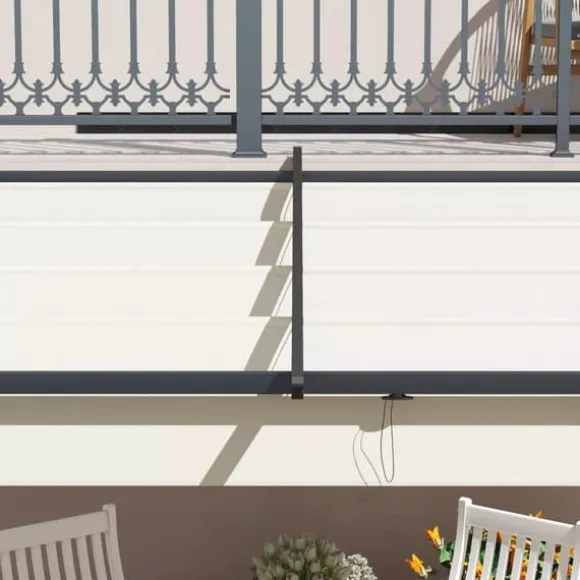 Outsunny Pergola 3x3m, Creme Hvid, Polyester, Vendt`t, Justerbart Tag til Have og Terrasse