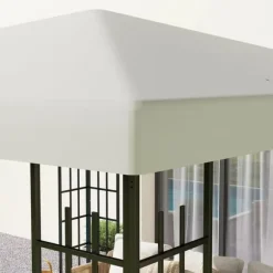 Outsunny Udskiftningstag til Pavillon 3x3m, Vandtæt Oxford Polyester, Lysegrå