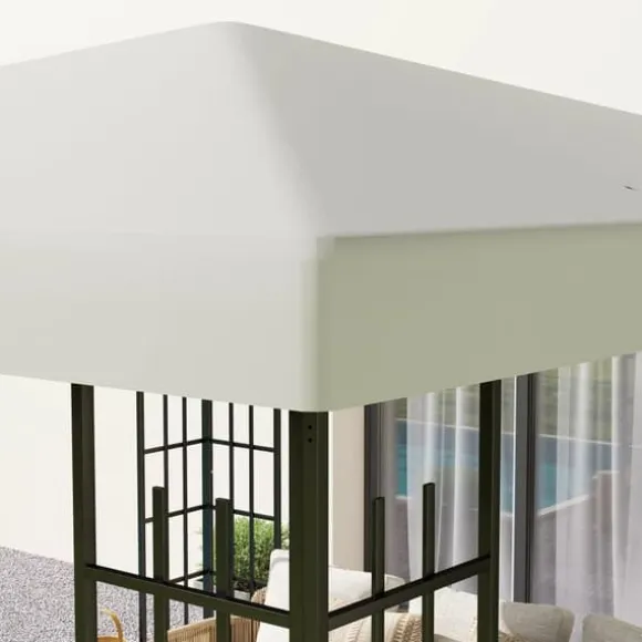 Outsunny Udskiftningstag til Pavillon 3x3m, Vandtæt Oxford Polyester, Lysegrå