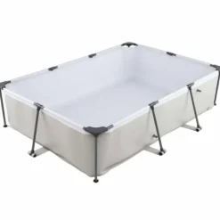 Overjordisk pool, 300x207x66 cm, grå