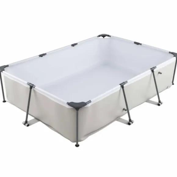 Overjordisk pool, 300x207x66 cm, grå