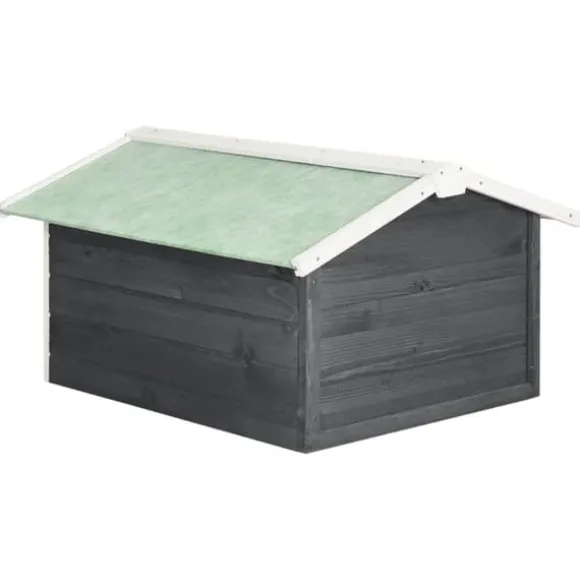 Overtræk til plæneklippere - Living skur til robotplæneklipper 72x87x50 cm fyrretræ grå og hvid