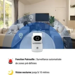 Overvågningskamera - KONYKS - CAMINI CARE 2 - Indendørs - Wifi med sirene og videoopkaldsknap