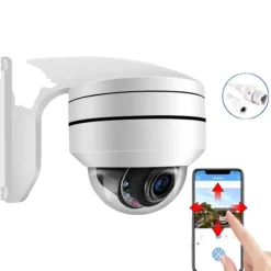 Overvågningskamera, 4K Høj Opløsning, 12X Optisk Zoom,8MP POE PTZ Kamera