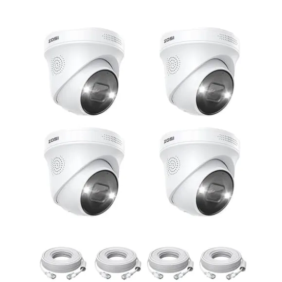 Overvågningskamera, 8MP opløsning, farve natvision,8MP 4PK