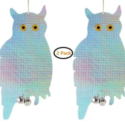 Owl Bird Repellent Control Skrämma Device Holografisk reflekterande Fake Owl Skrämmer Fågel Repellent Trädgårdstillbehör