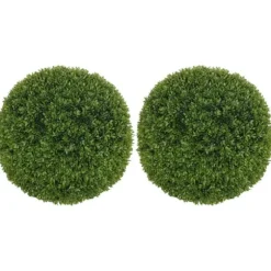 2-pak buksbomkugler 40 cm, kunstige, til hjem, kontor & have