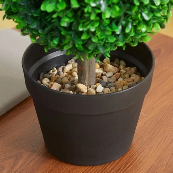 2-pak kunstig buksbom 60 cm dobbeltkugle, UV-beskyttelse, til hjem & have