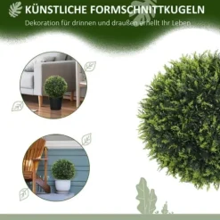 2-pak kunstig ceder 45 cm med potte, dekorative planter til hjem & have
