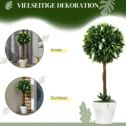 2-pak kunstig lavendel 60 cm med potte, realistisk kunstblomst til hjem & have