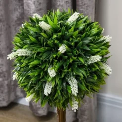 2-pak kunstig lavendel 60 cm med potte, realistisk kunstblomst til hjem & have