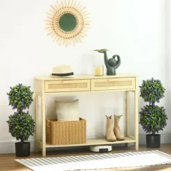 2-pak kunstig lavendel 70 cm med potte, UV-beskyttelse, til hjem & have