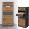 Pakkepostkasse 50x112x37 cm antracit/eg-look fremstillet af galvaniseret stål ML-design