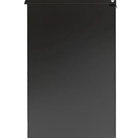 Pakkepostkasse, 39,1x26,9x52,1 cm, Sort, Galvaniseret stål