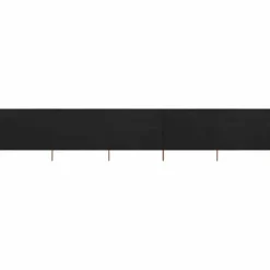 5-panelers foldbart læsejl - Beskyttelse mod vind | Farve: Sort | Størrelse: 600x160 cm