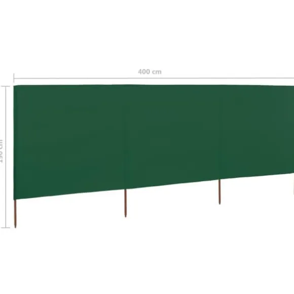 3-panelers foldbart læsejl 400x160 cm | Farve: Grøn