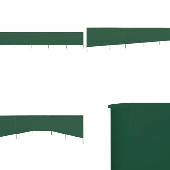 5-panels læsejl 600x160 cm stof grøn - Læsejl - Læskærm - Home & Living
