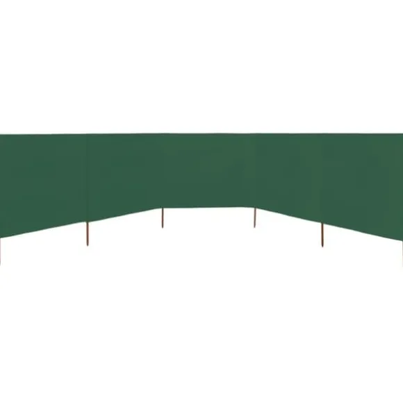5-panels læsejl 600x160 cm stof grøn - Læsejl - Læskærm - Home & Living