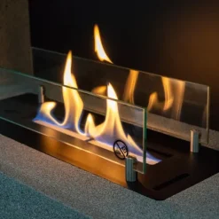 Panorama indbygningsenhed L bioethanol indbygningsovn - Sikker åben ild - 3 KW varme