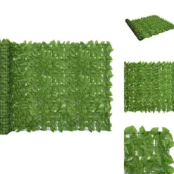 Parasoller og solskærme - Living altanafskærmning 500x150 cm grønne blade