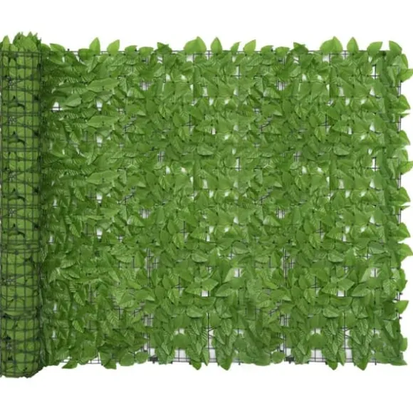 Parasoller og solskærme - Living altanafskærmning 500x150 cm grønne blade