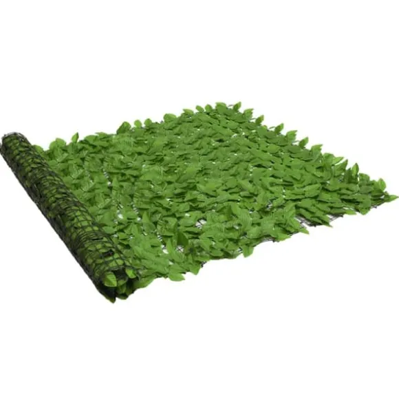 Parasoller og solskærme - Living altanafskærmning 500x150 cm grønne blade