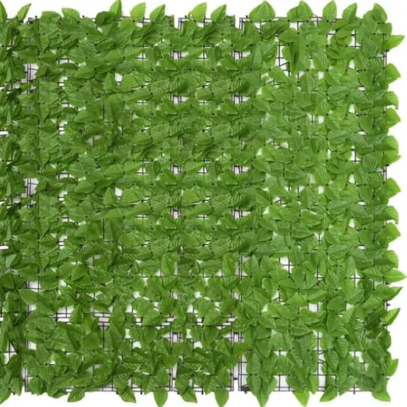 Parasoller og solskærme - Living altanafskærmning 500x150 cm grønne blade