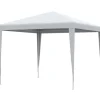 Pavillon 2,7×2,7 m vandafvisende og vinterfast, hvid