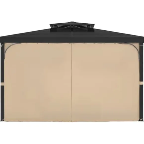 Pavillon Gardiner, 340x283x203 cm, Khaki, Vandtæt Polyester