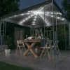 Pavillon med LED-lyskæder – Solbeskyttelse til udendørsbegivenheder | Størrelse: 300x300 cm | Farve: Antracitgrå