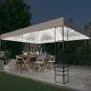 Pavillon med LED-lyskæder - Ideel til udendørs arrangementer | Størrelse: 4x3x2,7 m | Farve: Hvid