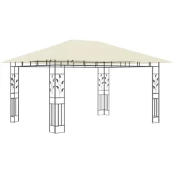 Pavillon med myggenet - Havenytelse | Farve: Creme | Størrelse: 4x3x2,73 m