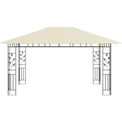 Pavillon med myggenet - Havenytelse | Farve: Creme | Størrelse: 4x3x2,73 m