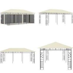 Pavillon med myggenet 6x3x2,73 cm cremefarvet - Pavillon - Pavilloner - Home & Living
