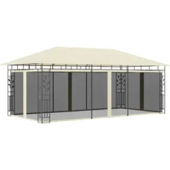 Pavillon med myggenet 6x3x2,73 cm cremefarvet - Pavillon - Pavilloner - Home & Living