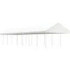 Pavillon med tag 17,84x4,08x3,22 m - UV-resistant polyethylen | Farve: Hvid