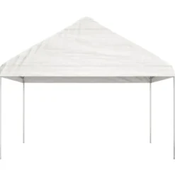 Pavillon med tag 17,84x4,08x3,22 m - UV-resistant polyethylen | Farve: Hvid