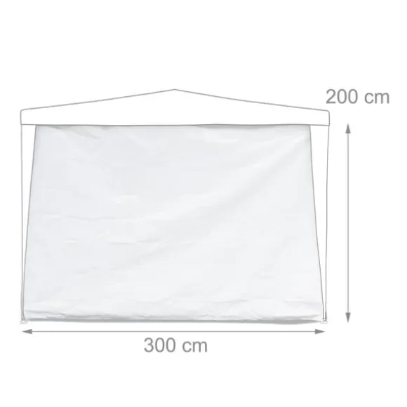 Pavillon sidepaneler, 200x300 cm, Hvid