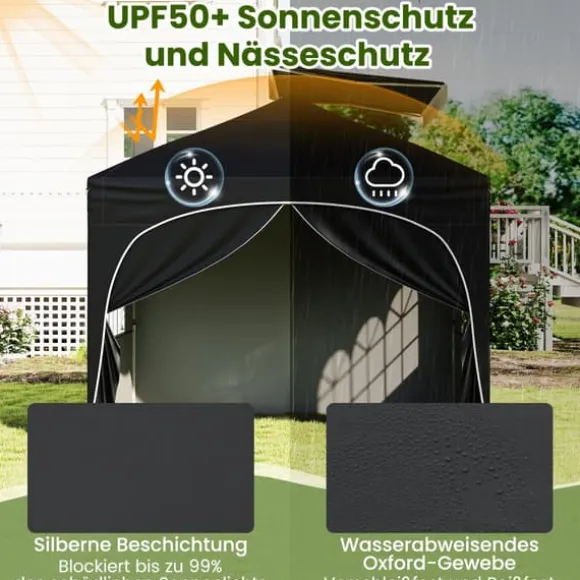 Pavillon telt, 3x3 m, sort