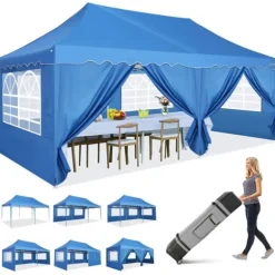 Pavillon, Vandtæt, Nem Montering,Blå