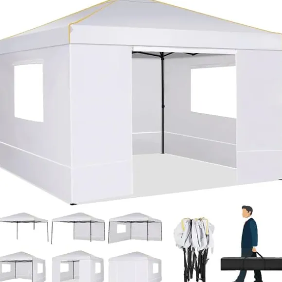 Pavillon, Vandtæt Stof, Nem Opsætning,Hvid