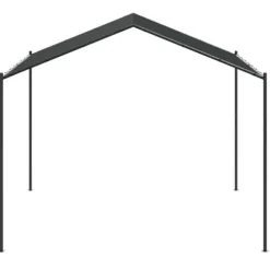 Pavillon 3x3 m i stål og vandafvisende stof | Farve: Antracitgrå